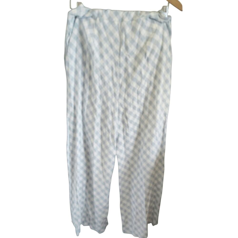 Urban Outfitters Blue White Gingham Wide Leg Jumpsuit Romper Womens Medium - Picture 5 of 7
